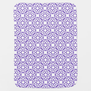 Purple White Geometric Seamless Pattern Baby Blanket