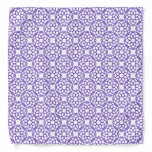 Purple White Geometric Seamless Pattern Bandana