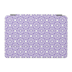 Purple White Geometric Seamless Pattern iPad Mini Cover