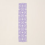 Purple White Geometric Seamless Pattern Scarf