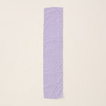 Purple White Geometric Seamless Pattern Scarf