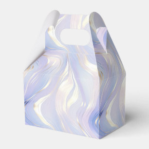 Purple White Gold Marble Favor Boxes