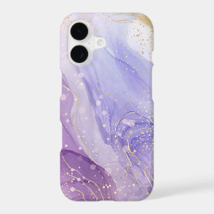 Purple White Gold Watercolor Abstract iPhone 17 Case