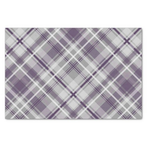 purple white gray plaid patterned tissue paper