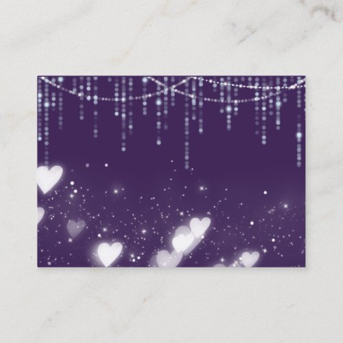 Purple  White Hanging Lights Enclosure Card