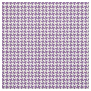 Purple White Houndstooth Pattern Fabric
