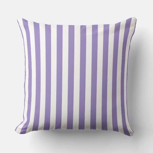 Purple white Line Graphic  Throw Pillow (Front)