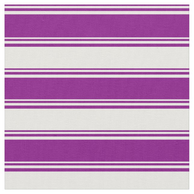 Purple & White Lined/Striped Pattern Fabric (Close Up)