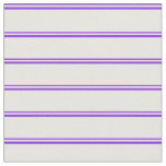 [ Thumbnail: Purple & White Lined/Striped Pattern Fabric ]