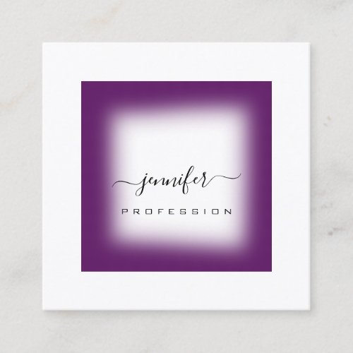 Purple White Makeup Artist White Social Media Square Business Card