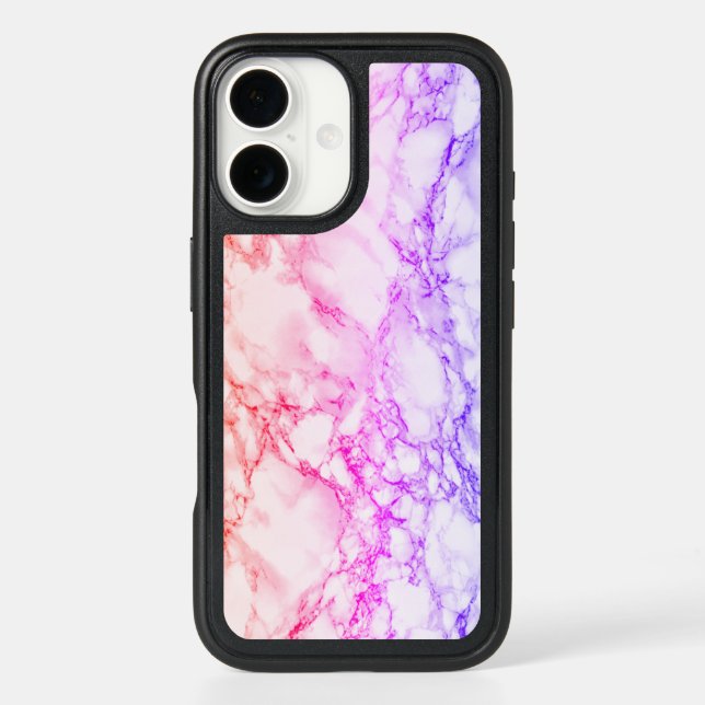 Purple White Marble iPhone Case (Back)