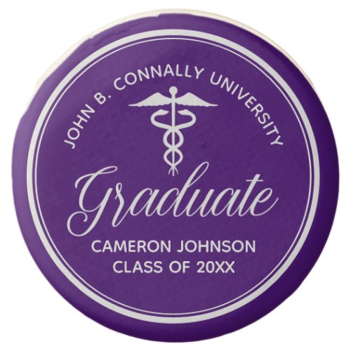 Purple White Medical School Graduation Party Chocolate Covered Oreo