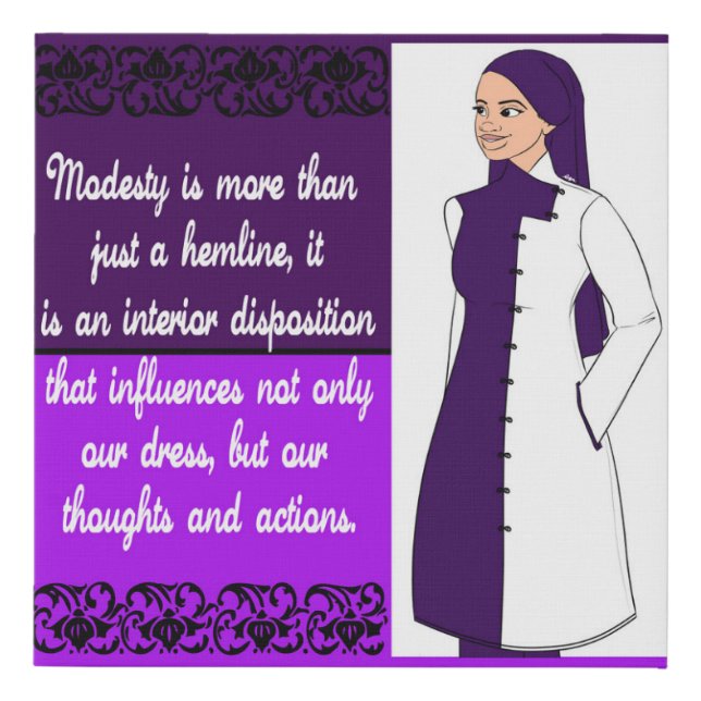 Purple & White MGT Canvas Print (Front)