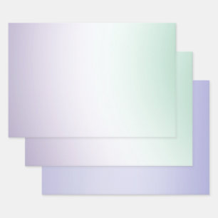 Purple White Mint Birthday Wrapping Paper Sheets