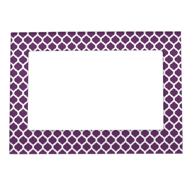 Purple & White Moroccan Magnet Picture Frame (Front)