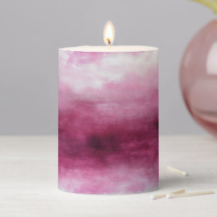 Purple White Ombre Pillar Candle
