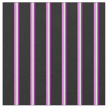 [ Thumbnail: Purple, White, Orchid & Black Lines Fabric ]