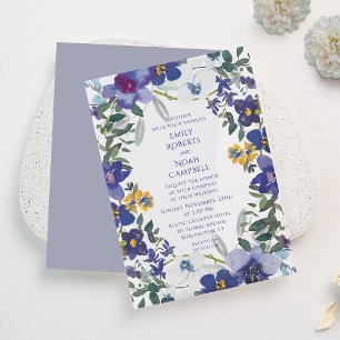 Purple & White Orchid Floral Wedding Vellum Invitations