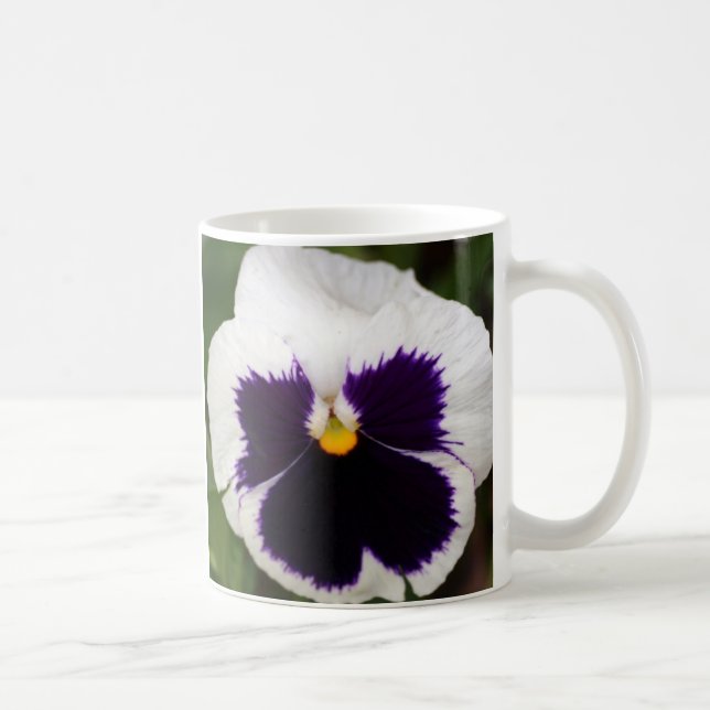 Purple & White Pansy Coffee Mug (Right)