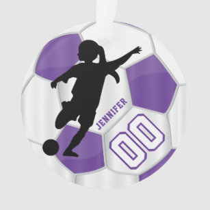 girl soccer player christmas ornament