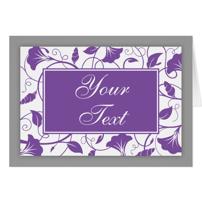 Purple & White Personalized Card with Signature
