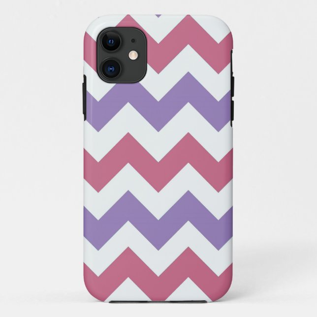 Purple White Pink Chevron Zigzap Pattern Case-Mate iPhone Case (Back)