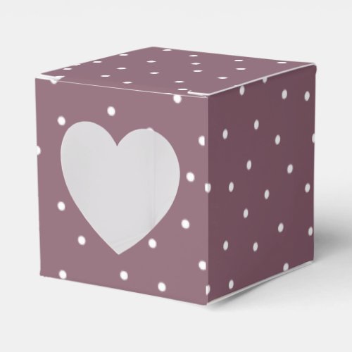 Purple white polka dot classic romantic weddding favor boxes