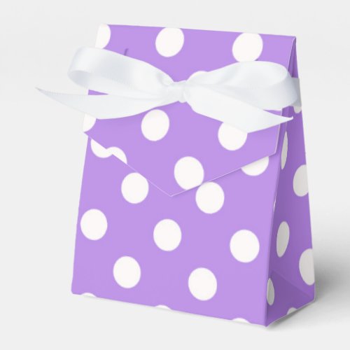 Purple  White Polka Dots Birthday Party Favor Boxes