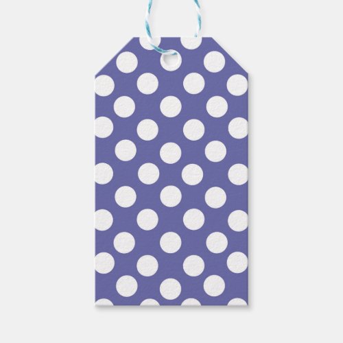 purple white polka dots periwinkle gift tags