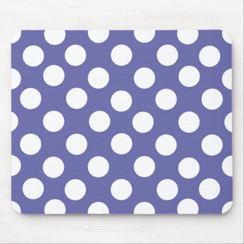 purple white polka dots periwinkle mouse pad