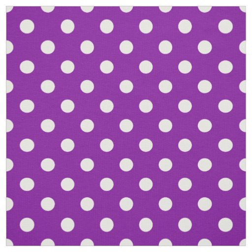 Purple White Polka Dots Textile Fabric