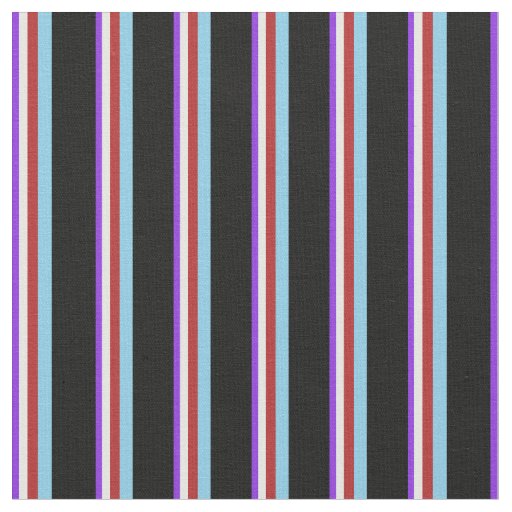 Purple, White, Red, Sky Blue, and Black Colored Fabric