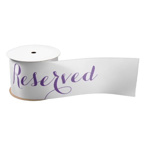 Purple  White Reserved Ribbon Seats  Tables