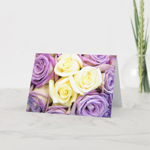 Purple & White Rose Note Cards