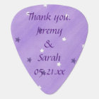 Purple White Stars Personalized Guitar Picks Favor