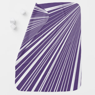 Purple White Stripe Baby Blanket