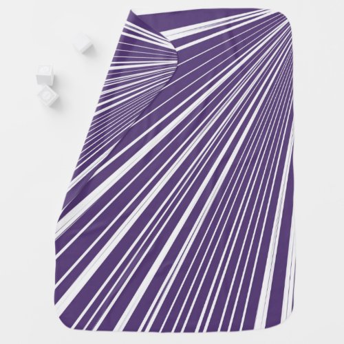 Purple White Stripe Baby Blanket
