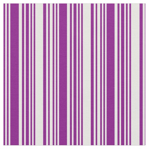 Purple & White Striped Pattern Fabric