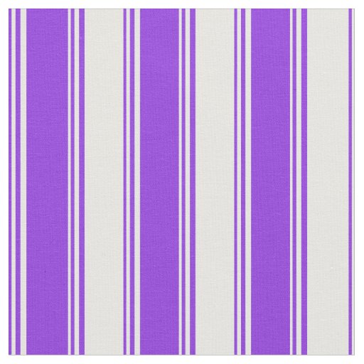Purple & White Striped Pattern Fabric