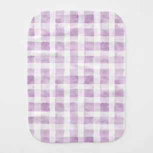 Purple White Stripes Baby Shower Baby Burp Cloth