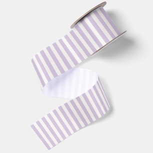 Purple White Stripes Birthday Satin Ribbon