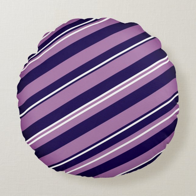 Purple & white Stripes cushion (Front)