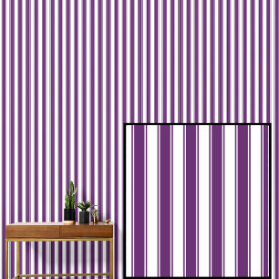 Purple & White Stripes Wallpaper