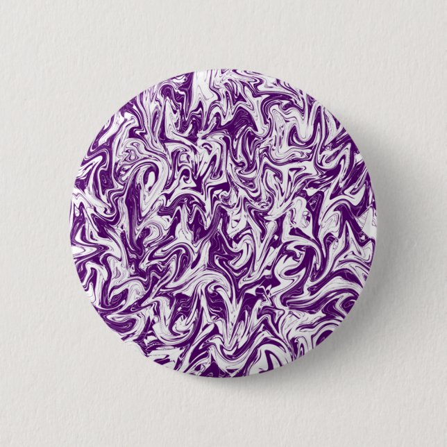 Purple & White Swirl Pinback Button (Front)