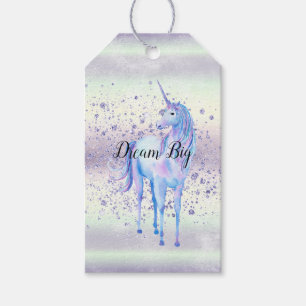 Purple White Unicorn Sparkle Glitter Dream     Gift Tags