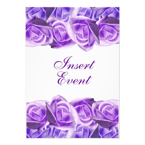 Purple White Wedding Invitations 5