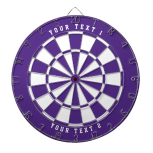Purple & White Wide-Spaced Sports Font Dart Board