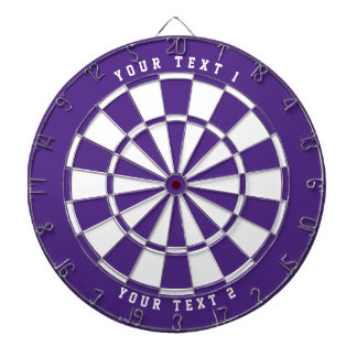 Purple & White | Wide-Spaced Sports Font Dart Board