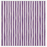 Purple &amp; White Wonky Stripes Fabric
