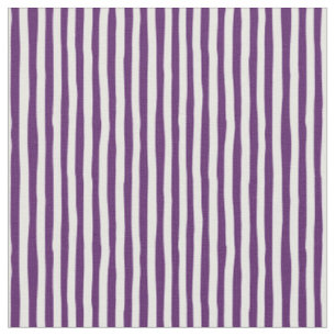 Purple & White Wonky Stripes Fabric
